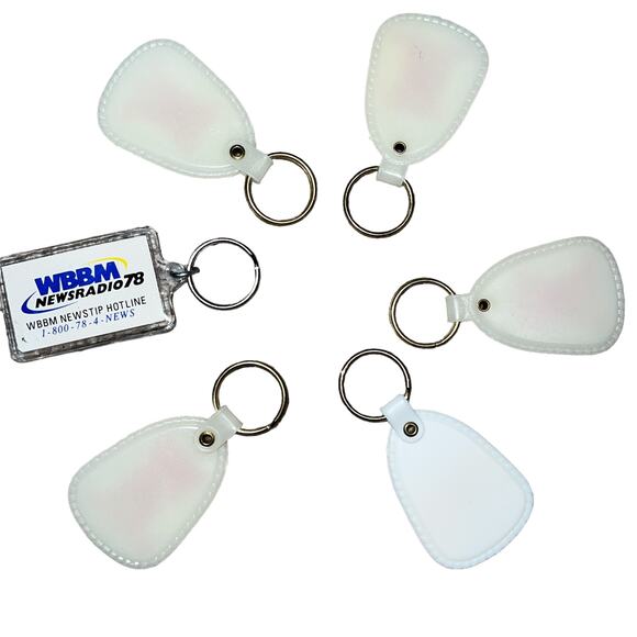 Vintage Advertising Promotional Keychains Glow In The Dark Lot of 6 - Picture 2 of 3